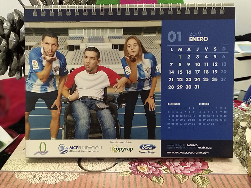 Calendarios Solidarios Adimi Málaga CF